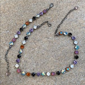 Multi Colored Sabika Necklace and Bracelet